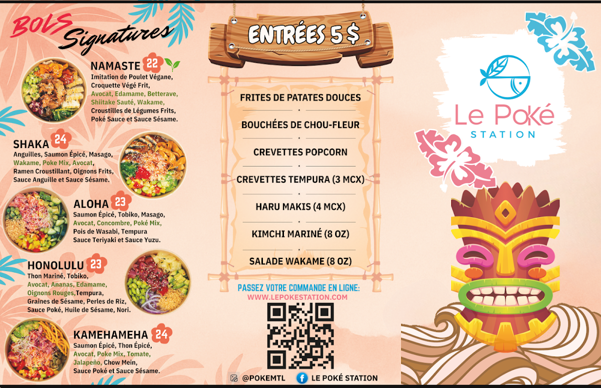 Menu, Poke Station Duvernay