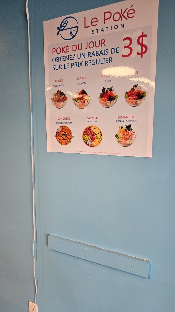 Menu, Poke Station Duvernay