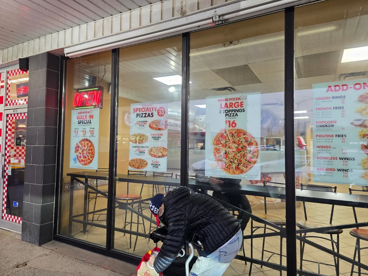 Menu, Gino's Pizza