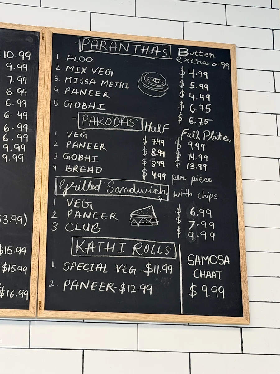 Menu, Let's Chaii (Tamarack)