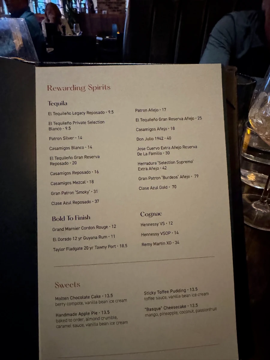 Menu, SALTLIK Calgary
