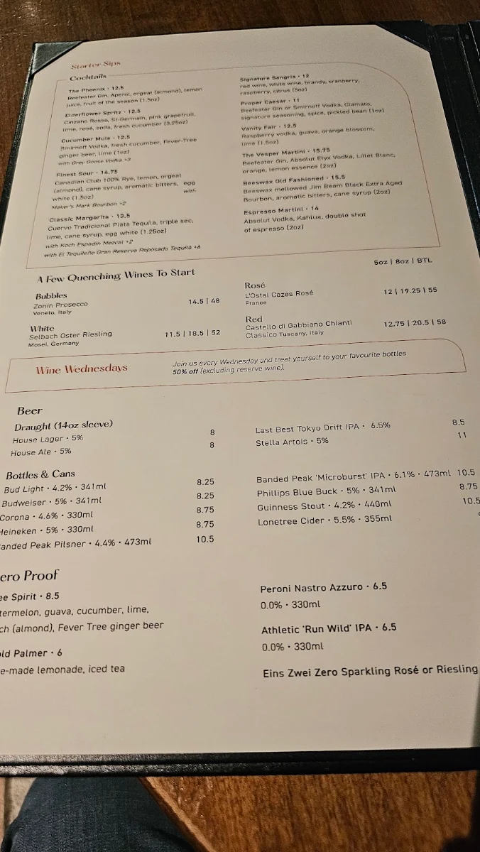Menu, SALTLIK Calgary