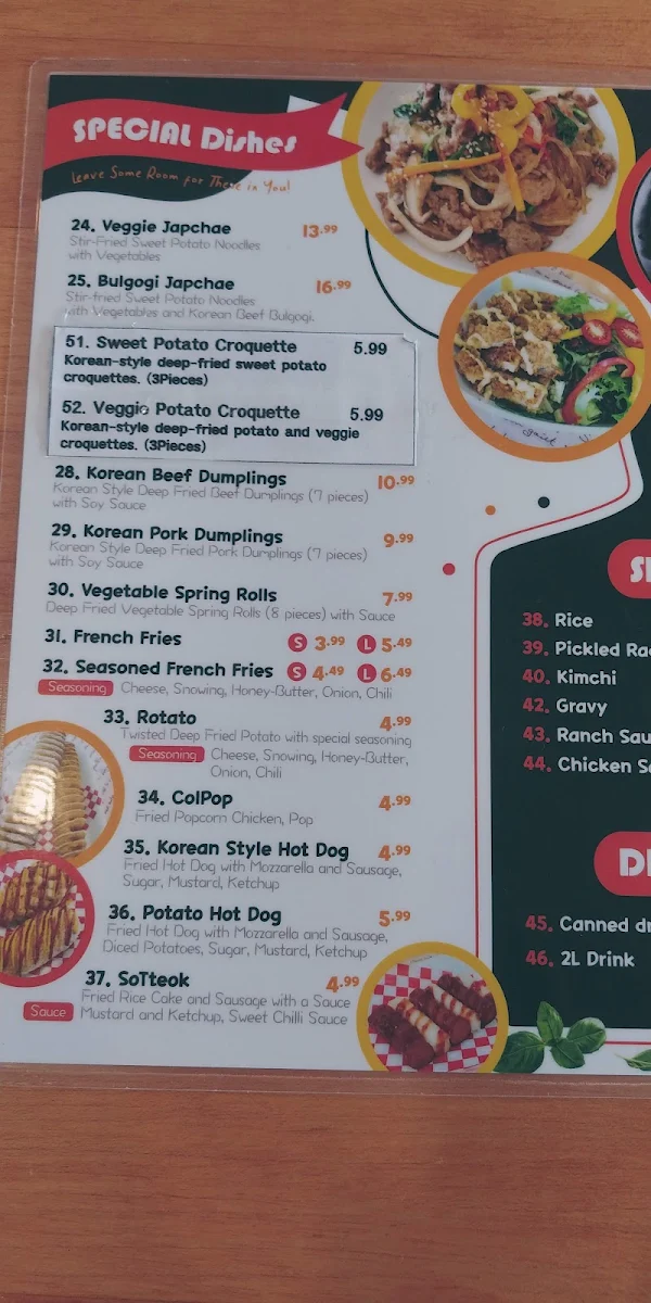 Menu, GOGO CHICKEN