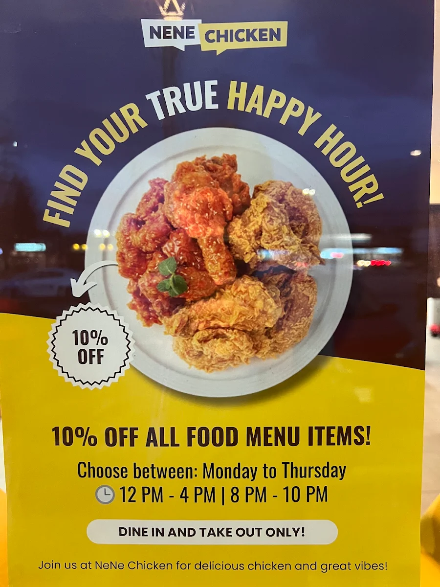 Menu, NeNe Chicken