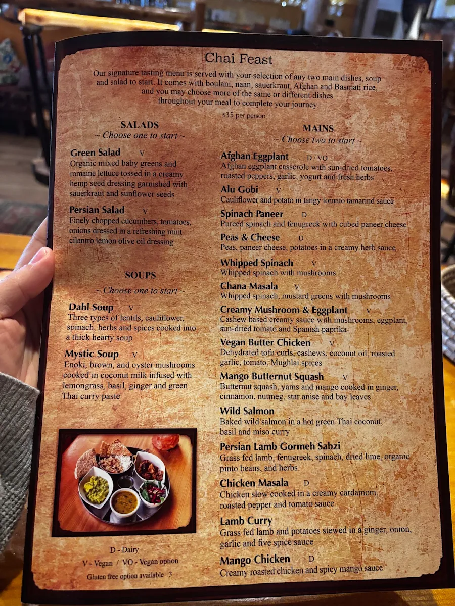 Menu, East Is East