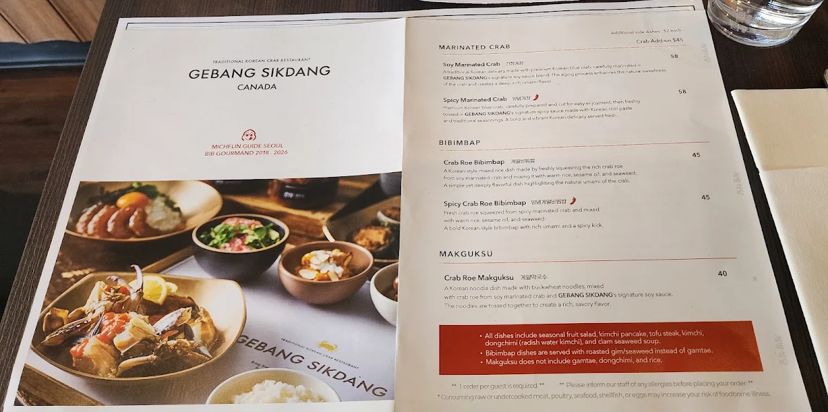 Menu, Gebang Sikdang