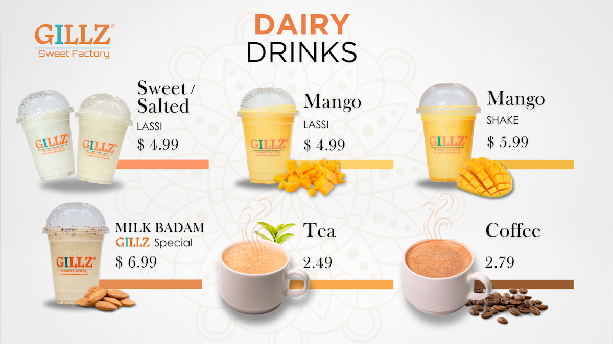 Menu, Gillz Sweet Factory-Cornerstone