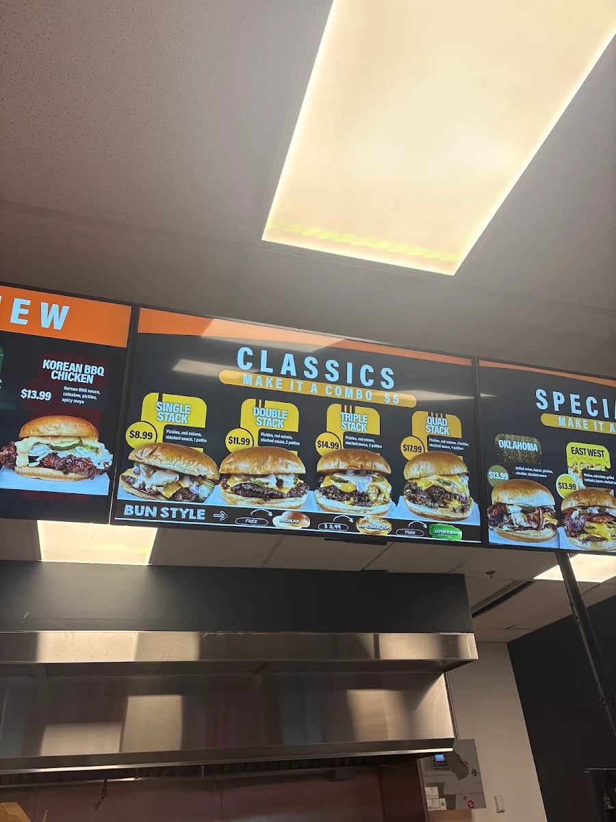 Menu, Stacked Burger Cherryhill