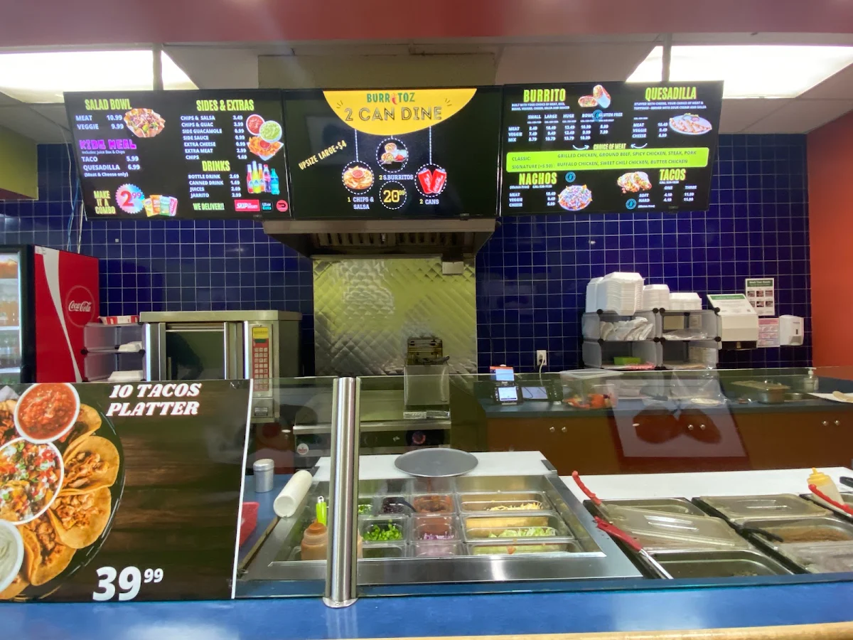 Menu, Burritoz Fresh Mexican Grill