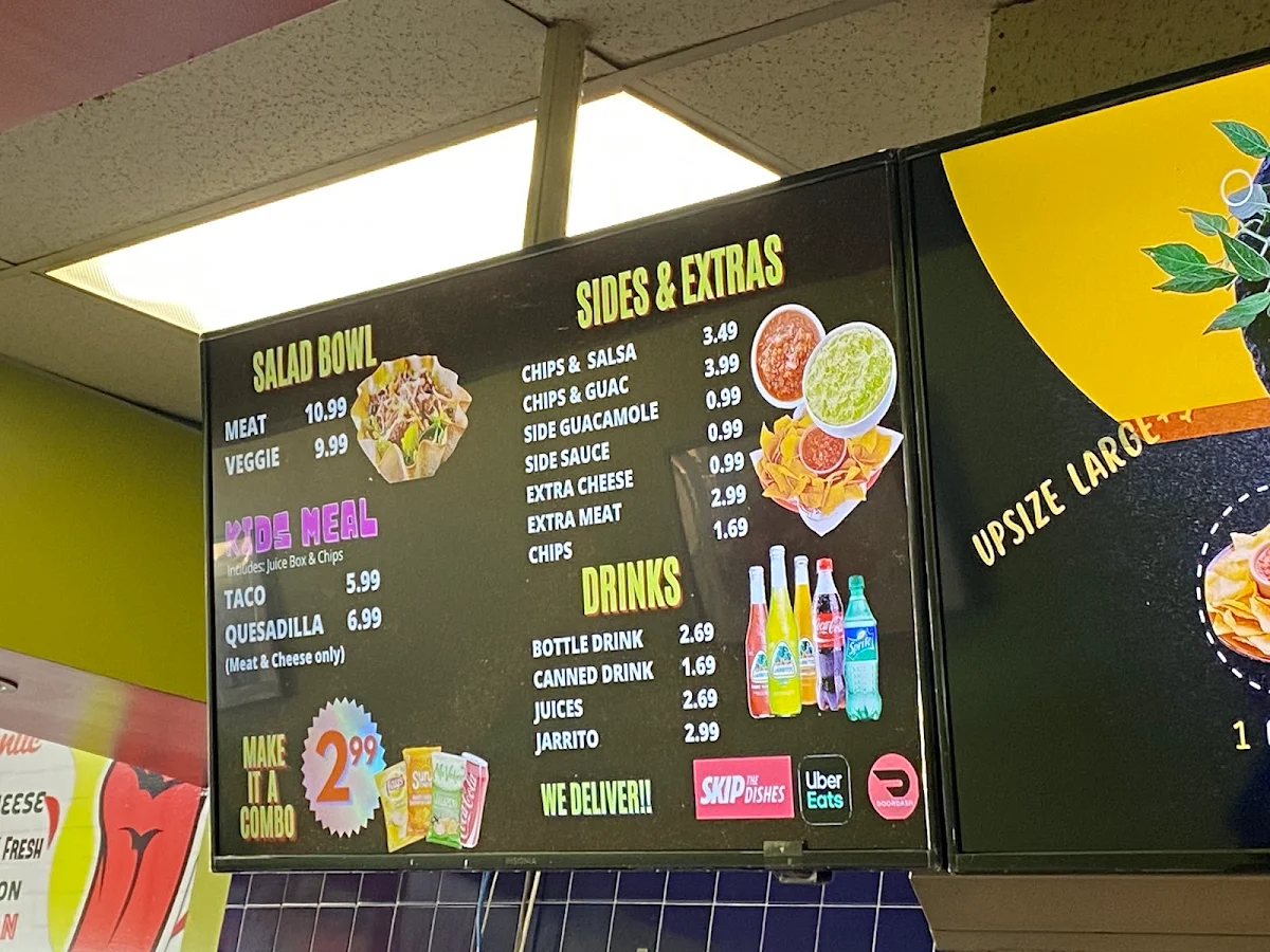 Menu, Burritoz Fresh Mexican Grill