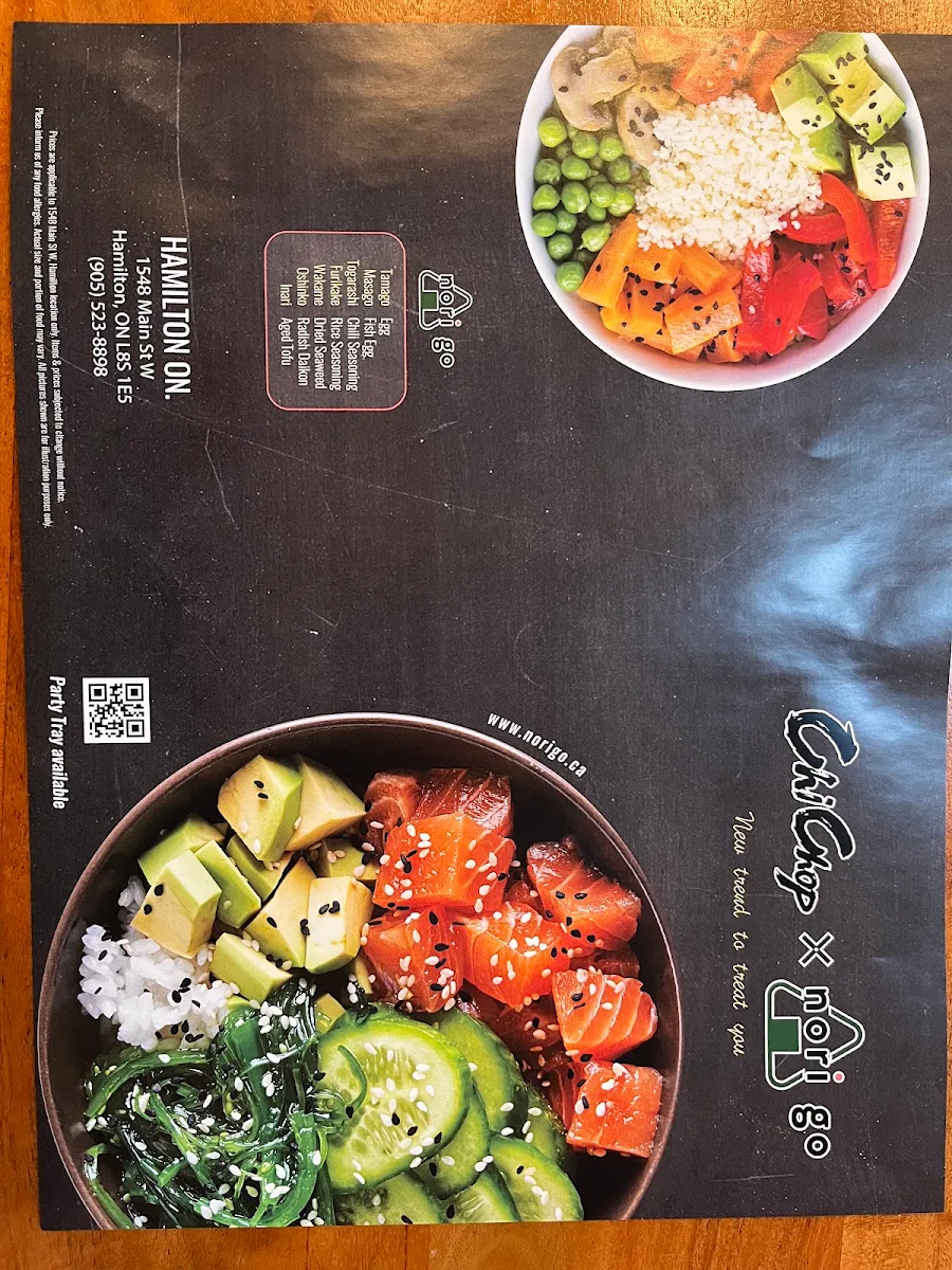 Menu, Chichop x Norigo Hamilton