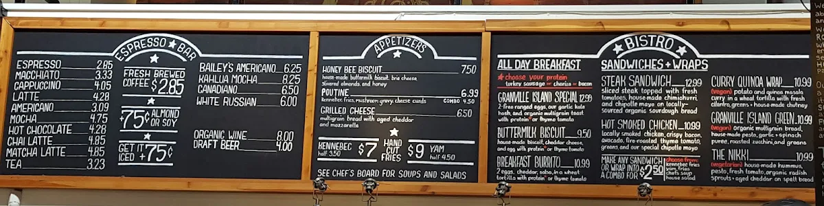 Menu, Off the Tracks - Cafe & Bistro
