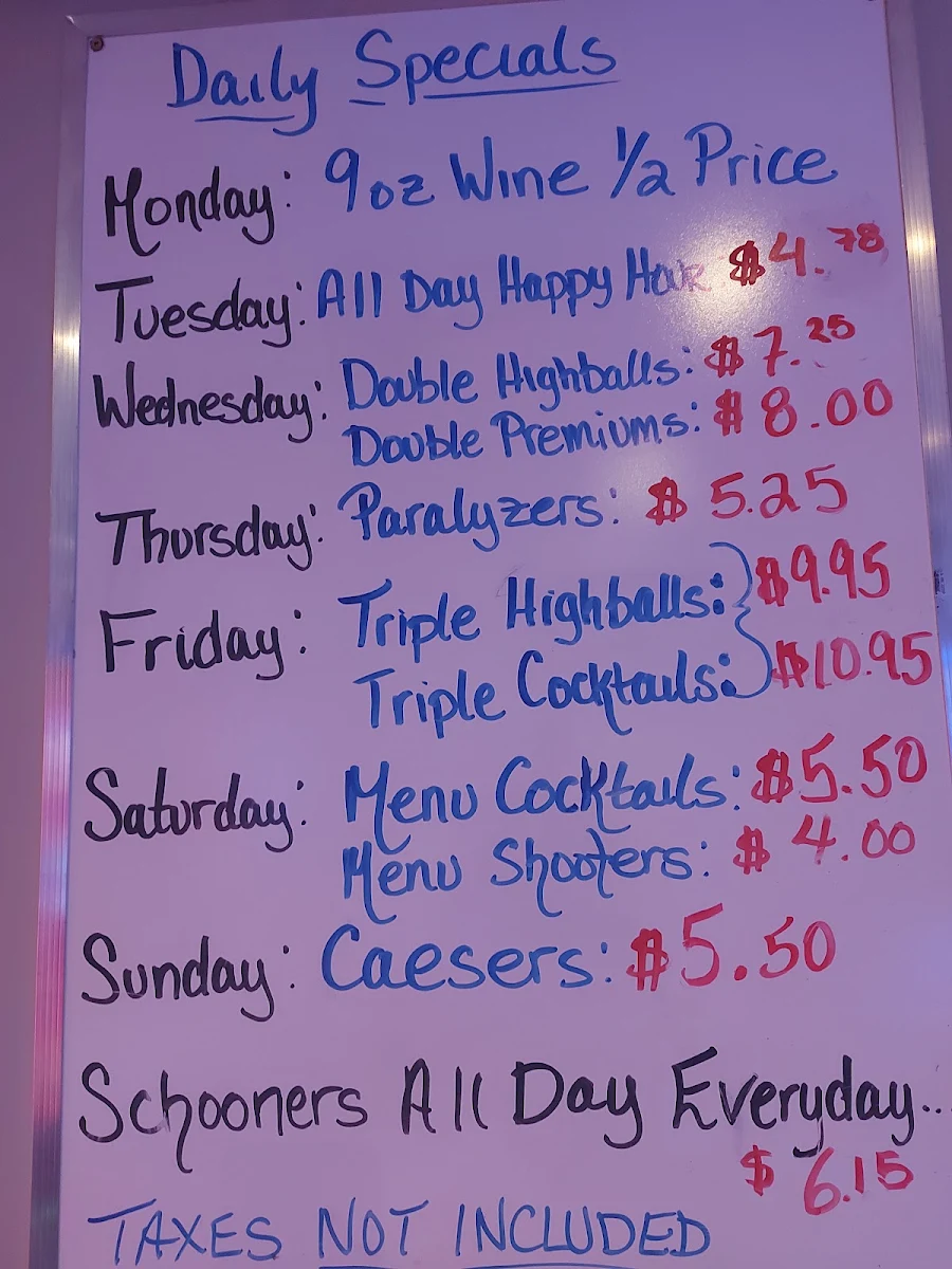 Menu, Trifons Pizza