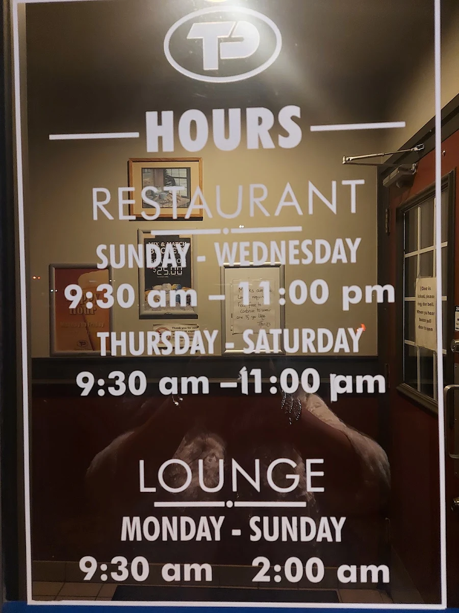 Menu, Trifons Pizza