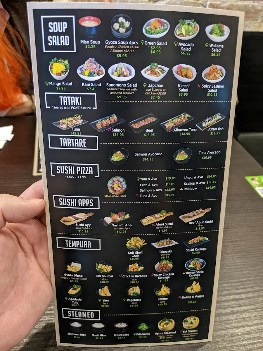 Menu, Kibo Sushi House - St.Clair