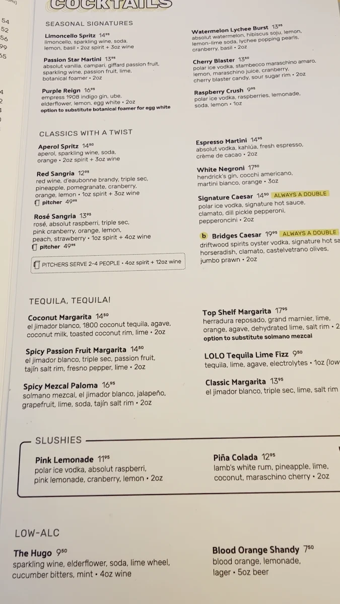 Menu, Tap & Barrel • Convention Centre