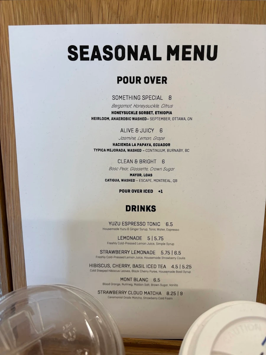 Menu, Small Victory Bakery