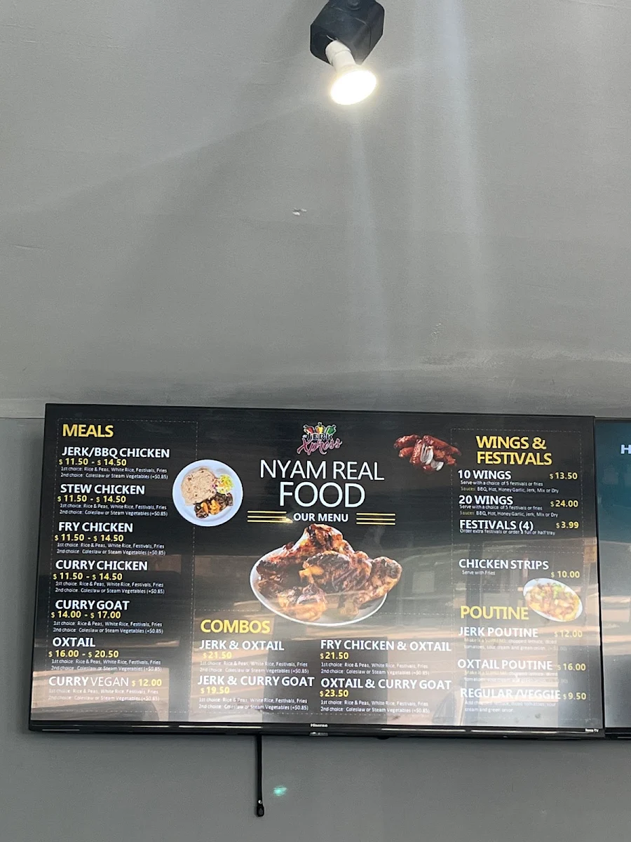 Menu, GC Jerk Xpress