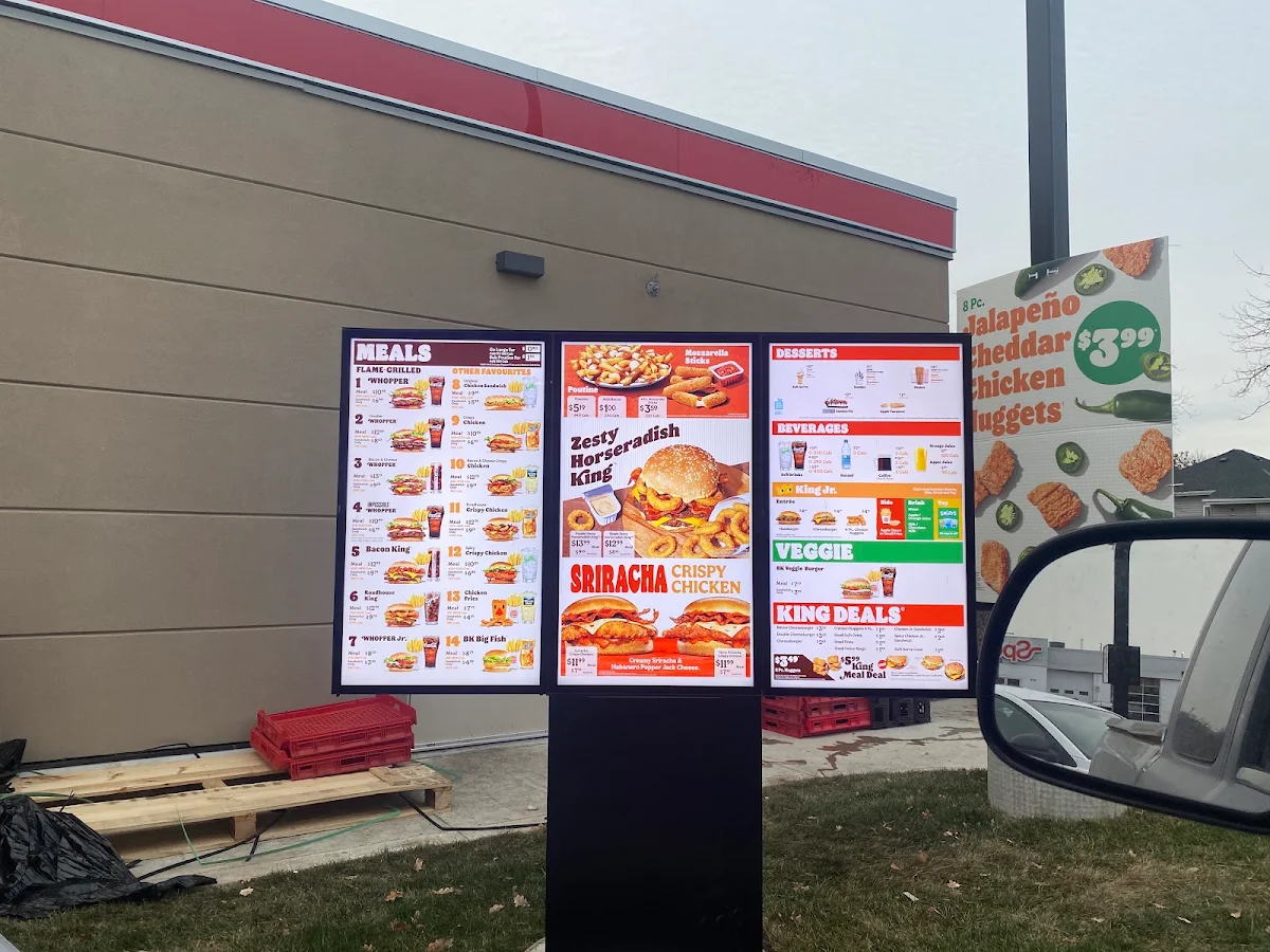 Menu, Burger King