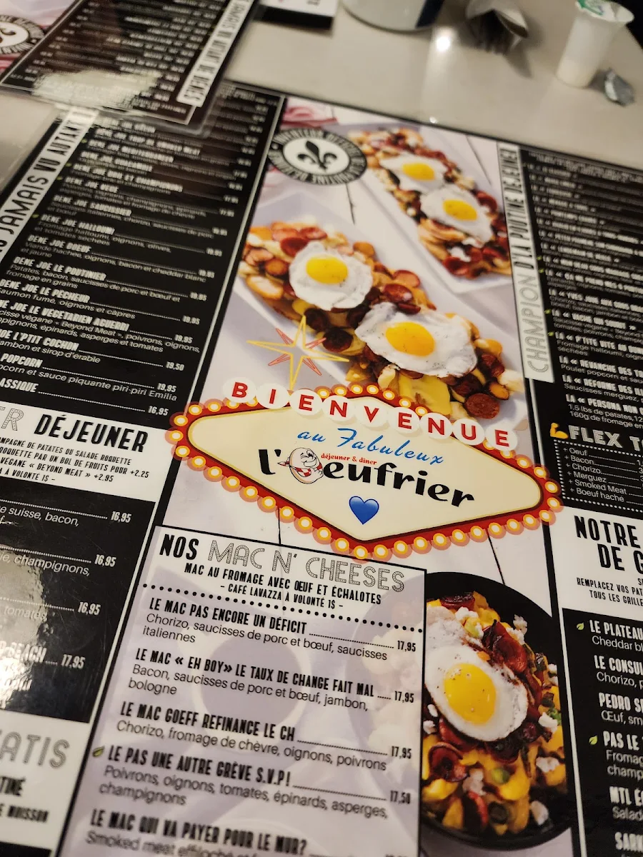 Menu, L'Œufrier (Lachine)
