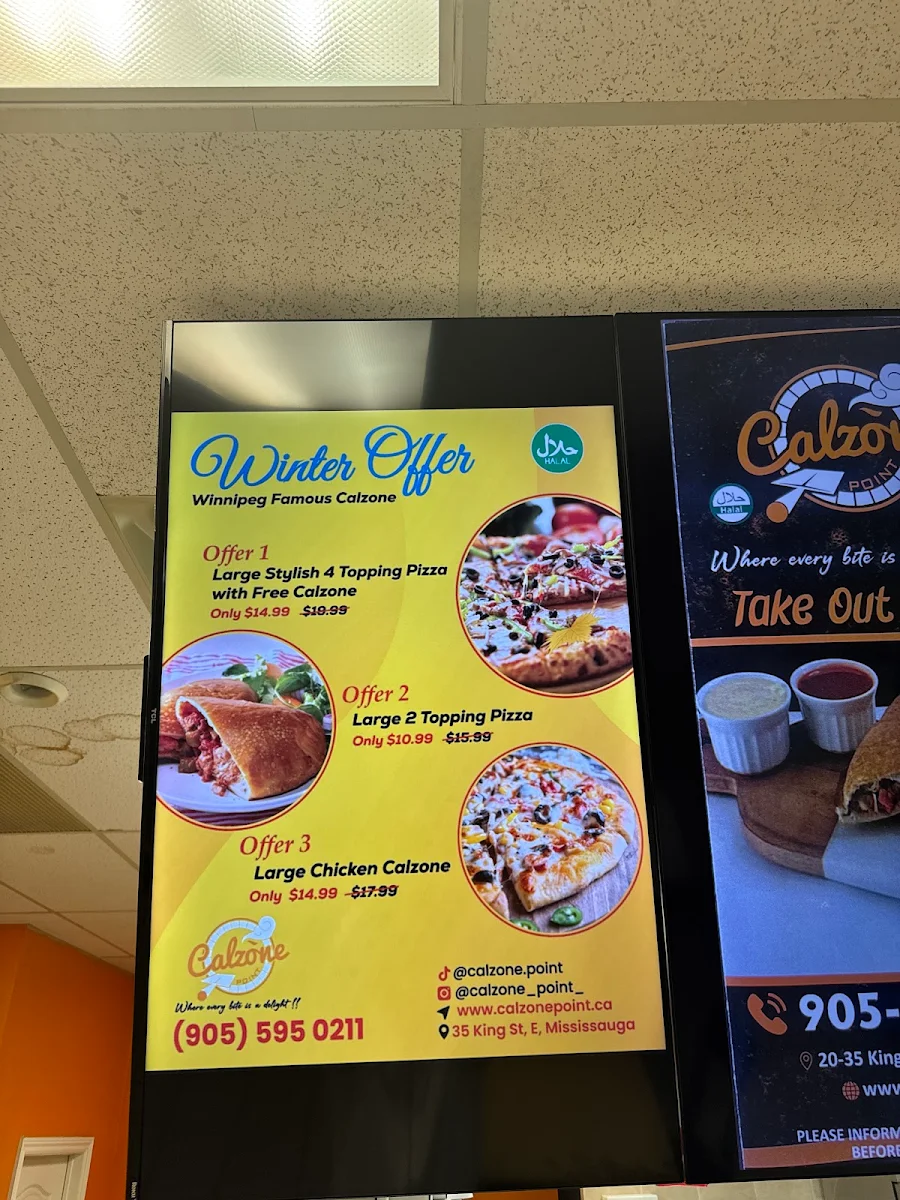 Menu, Calzone Point