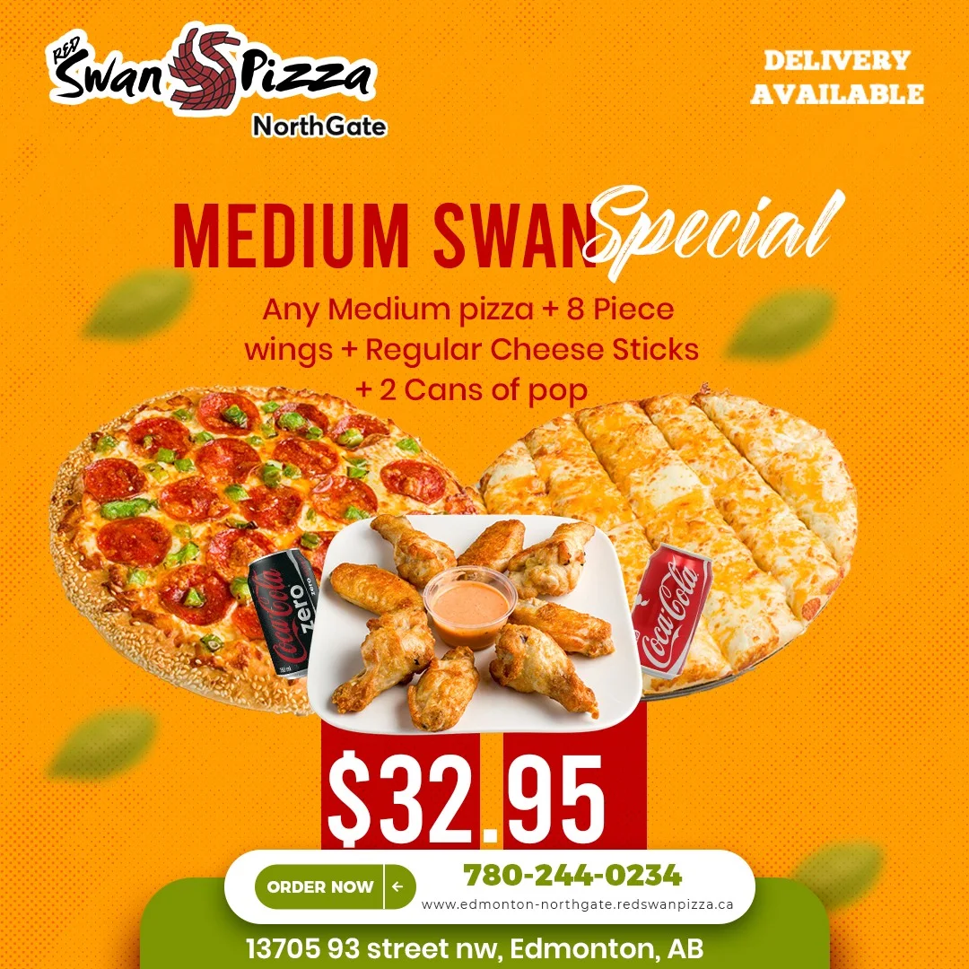 Menu, Red Swan Pizza