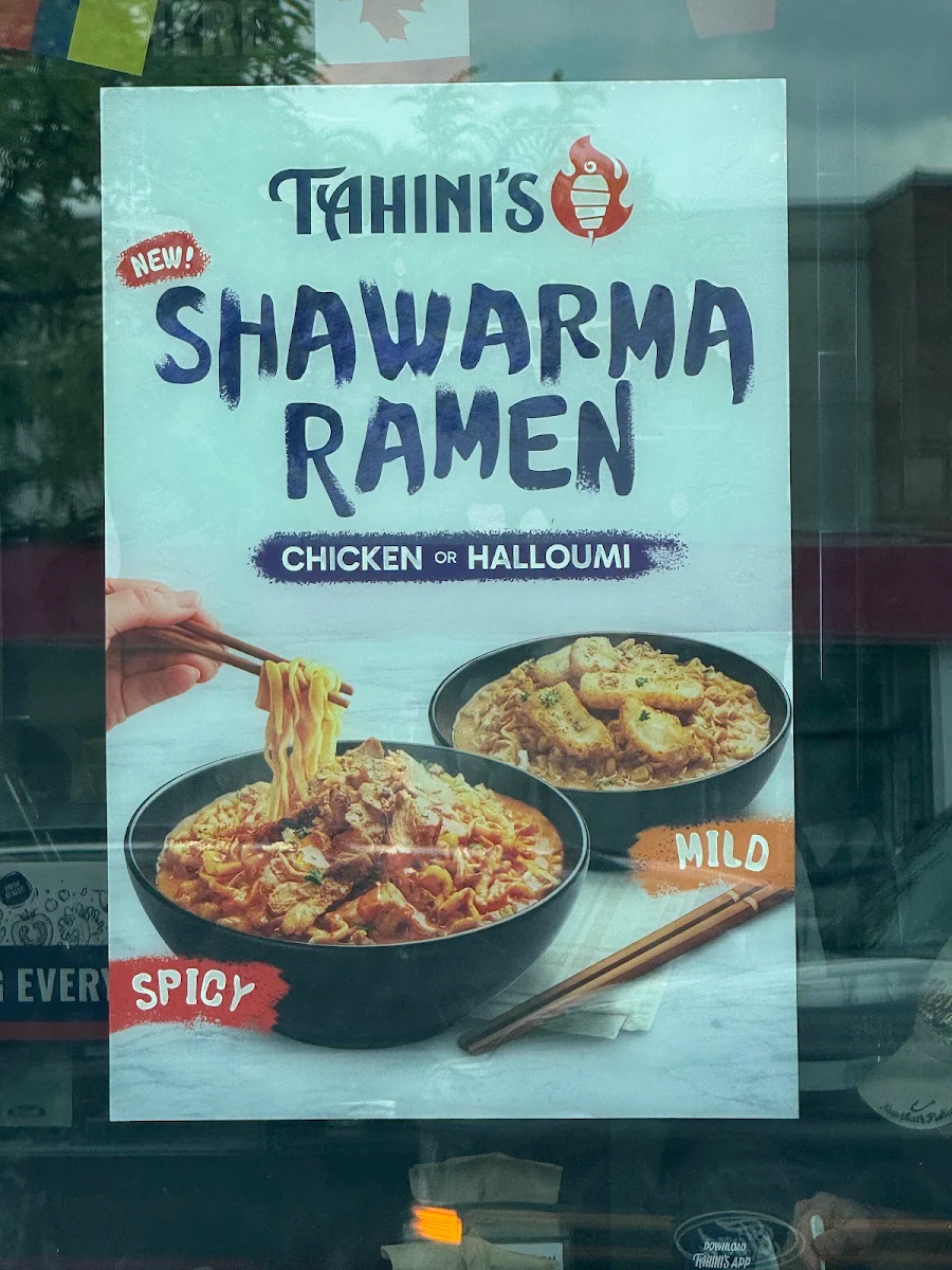 Menu, Tahini's Shawarma