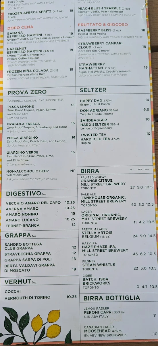 Menu, SIMONA