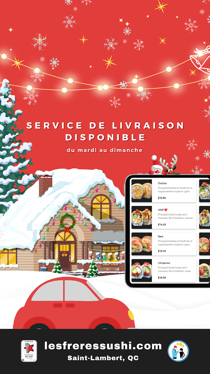 Menu, Les Frères Sushi