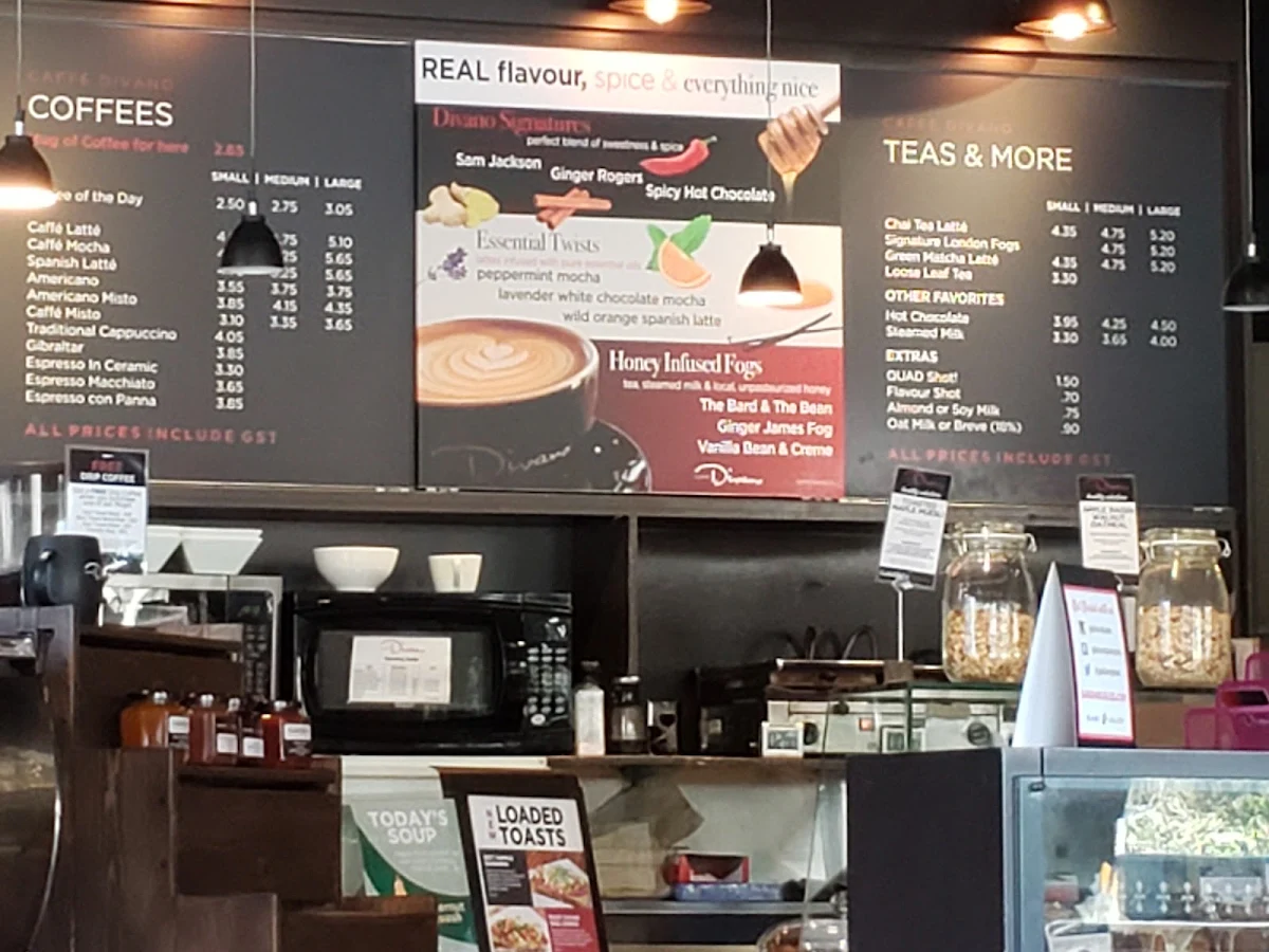 Menu, Caffè Divano