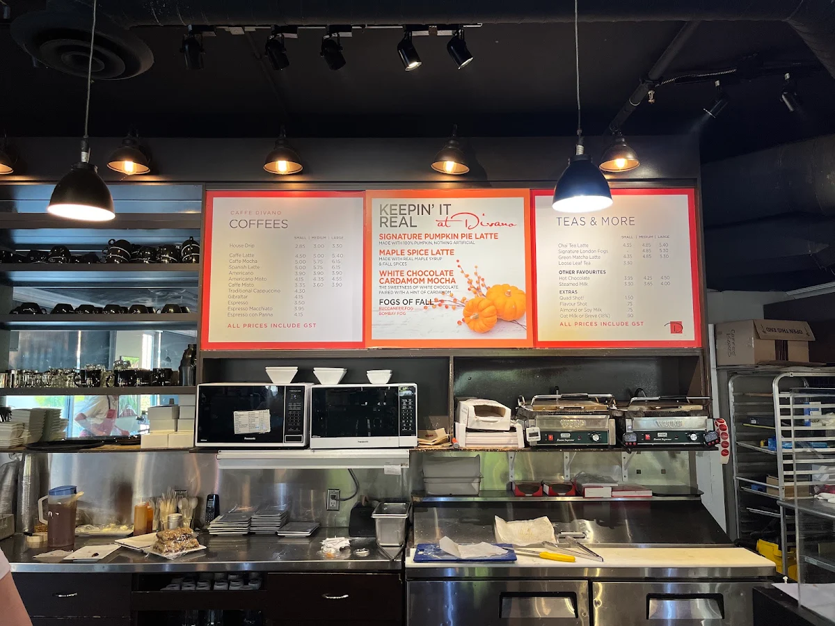 Menu, Caffè Divano
