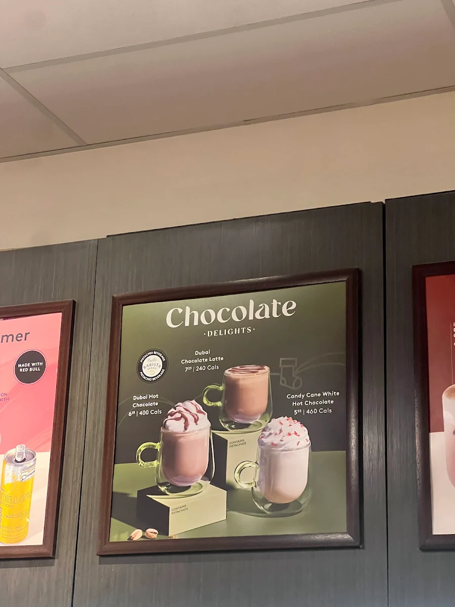 Menu, Second Cup Café
