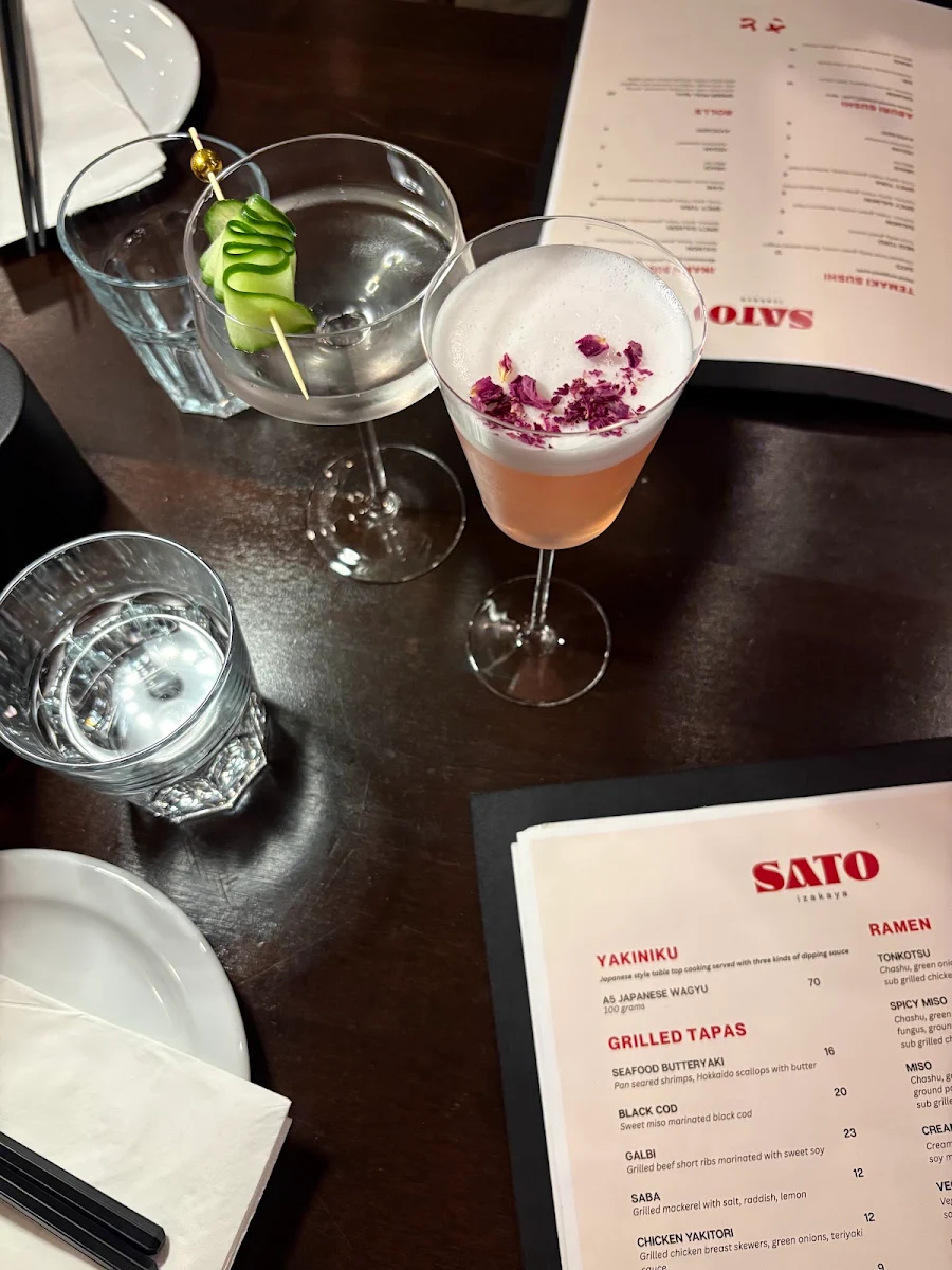 Menu, Sato Izakaya