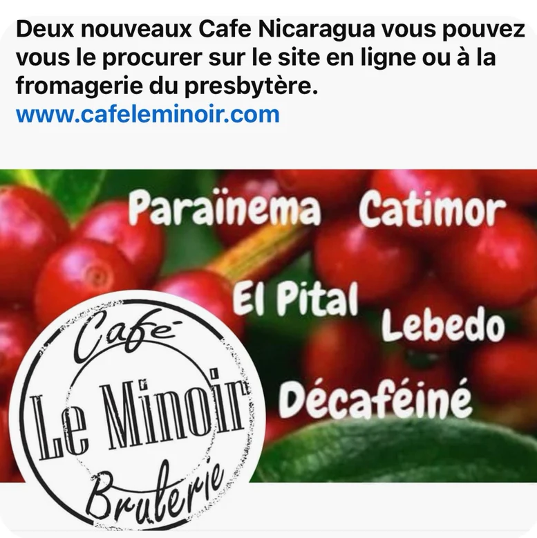 Menu, Brûlerie le minoir inc