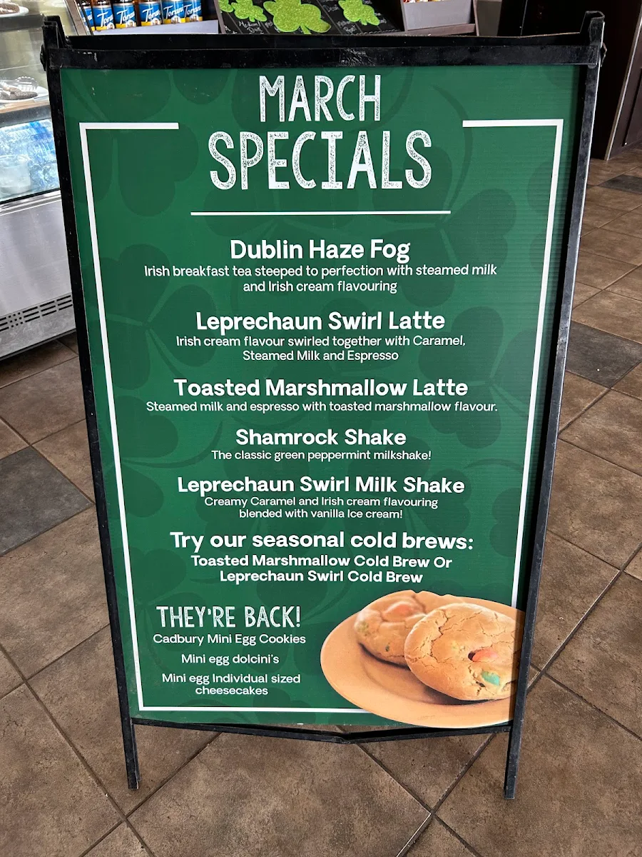 Menu, Dr. Java's Coffee House