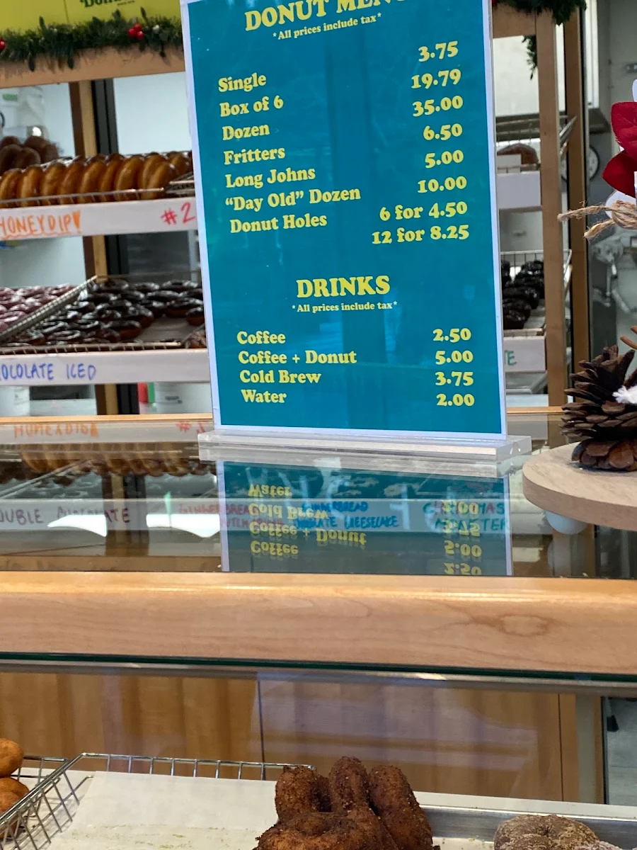 Menu, Lee's Donuts Brentwood