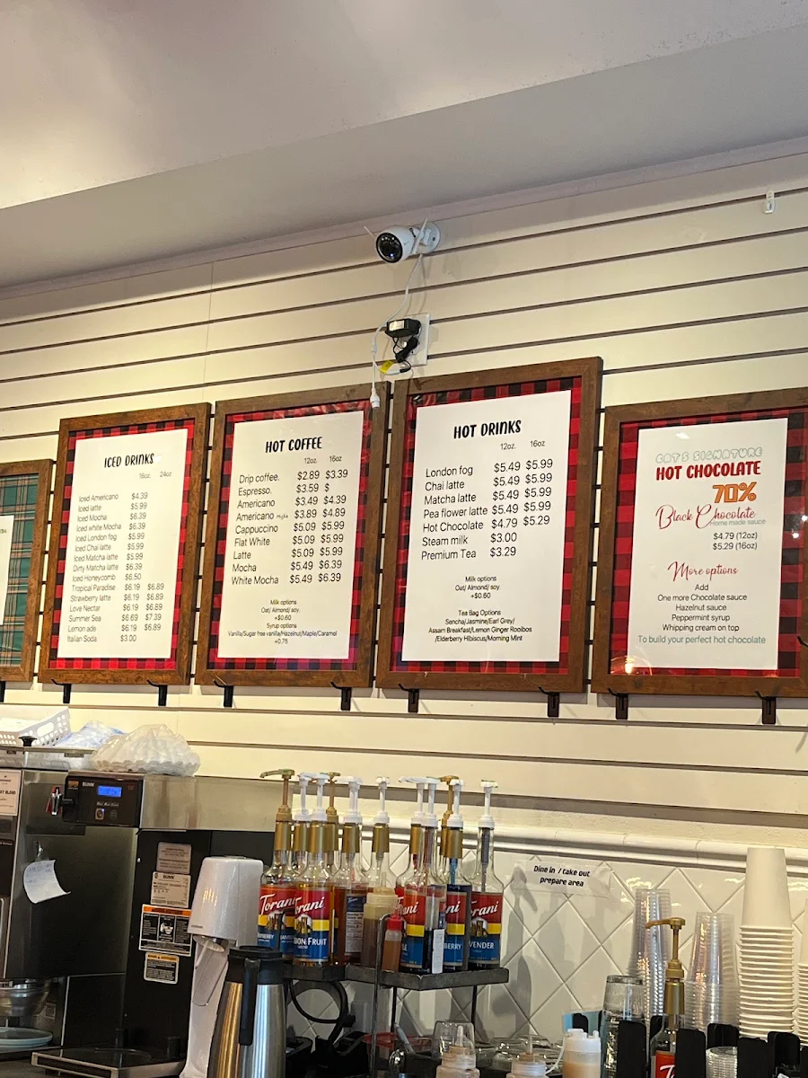 Menu, Cat's Coffee & Cake