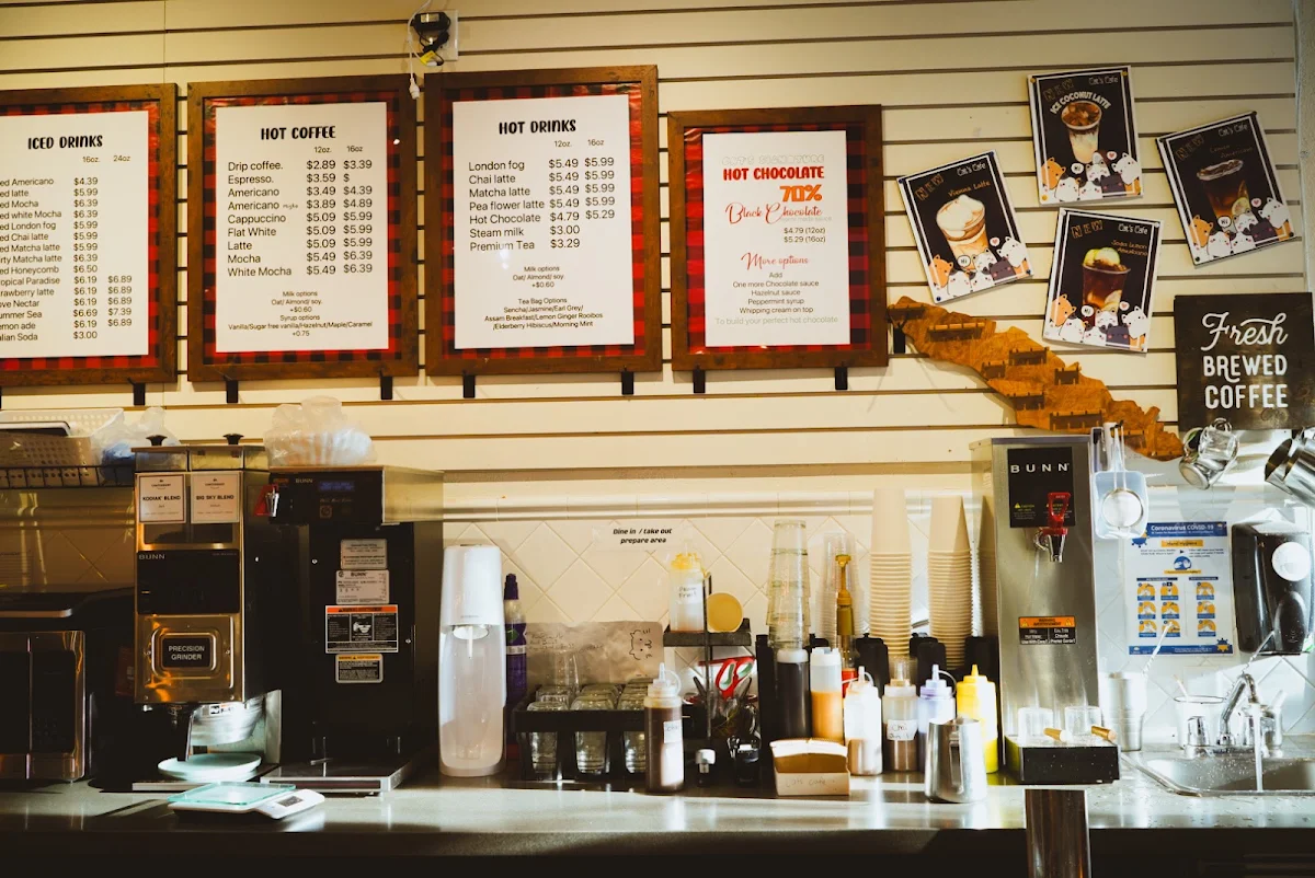 Menu, Cat's Coffee & Cake