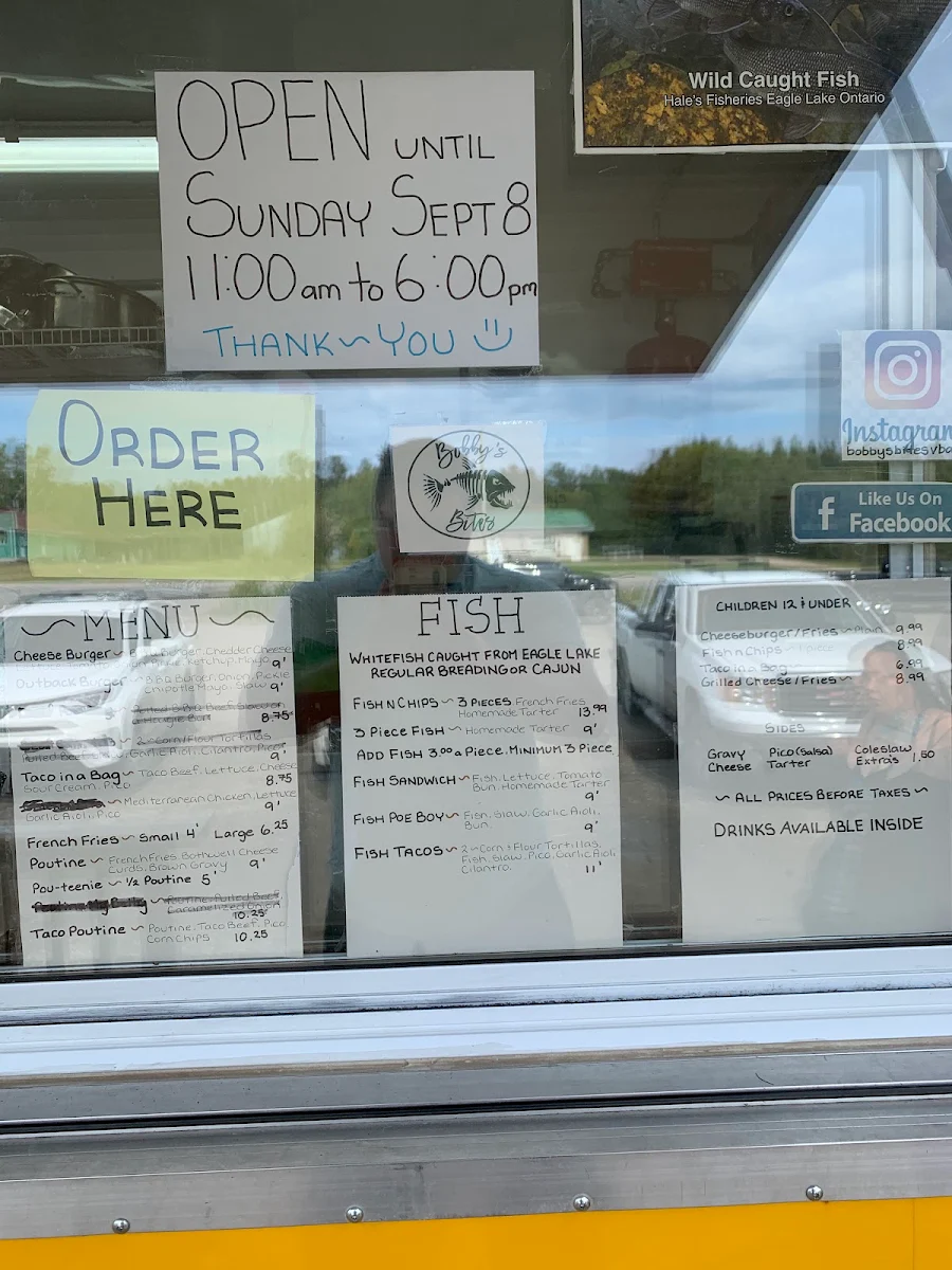 Menu, Bobby’s Bites