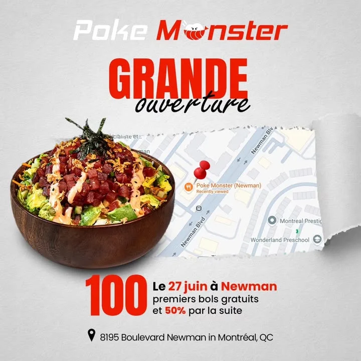 Menu, Poke Monster (Boul St-Charles)