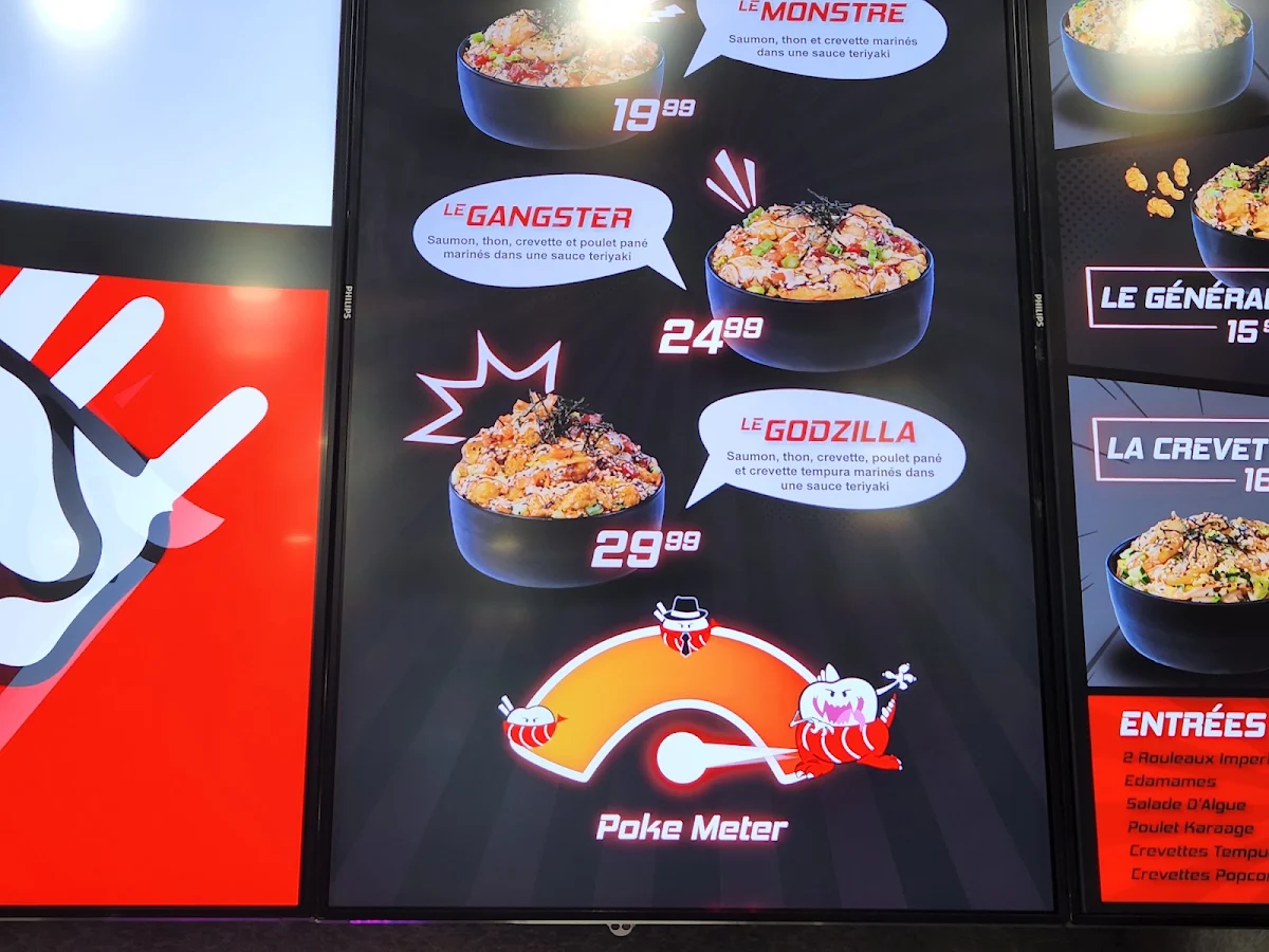 Menu, Poke Monster (Boul St-Charles)