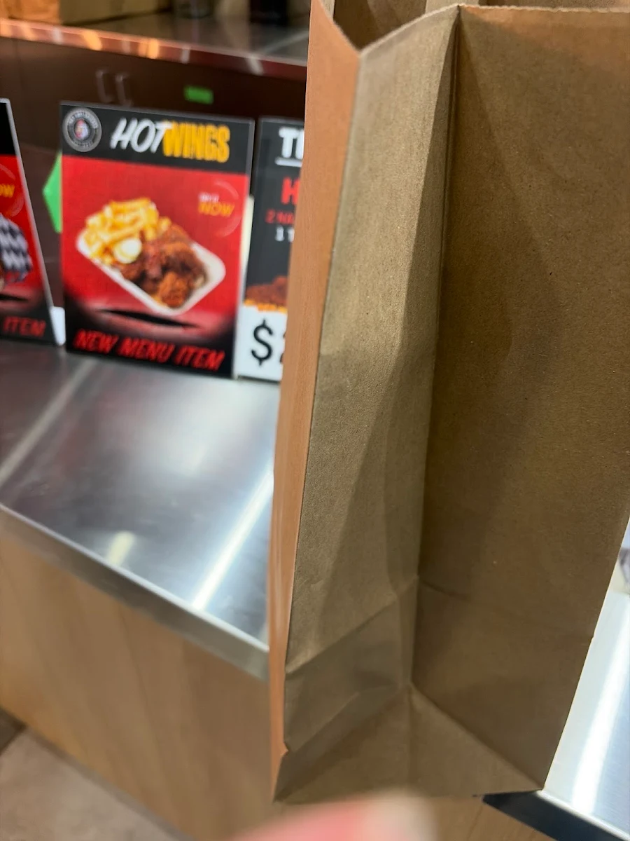 Menu, THG's Hot Chicken