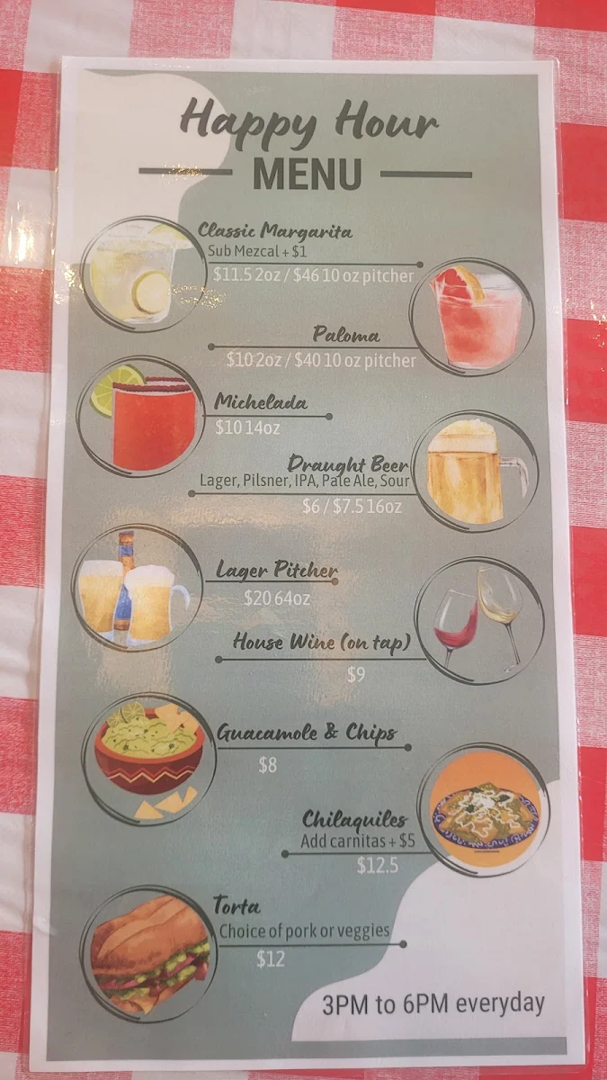 Menu, Chancho Tortilleria