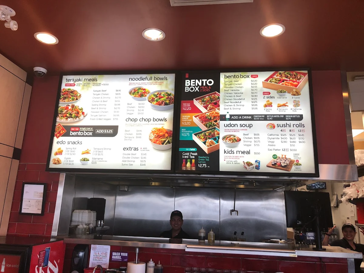 Menu, Edo Japan