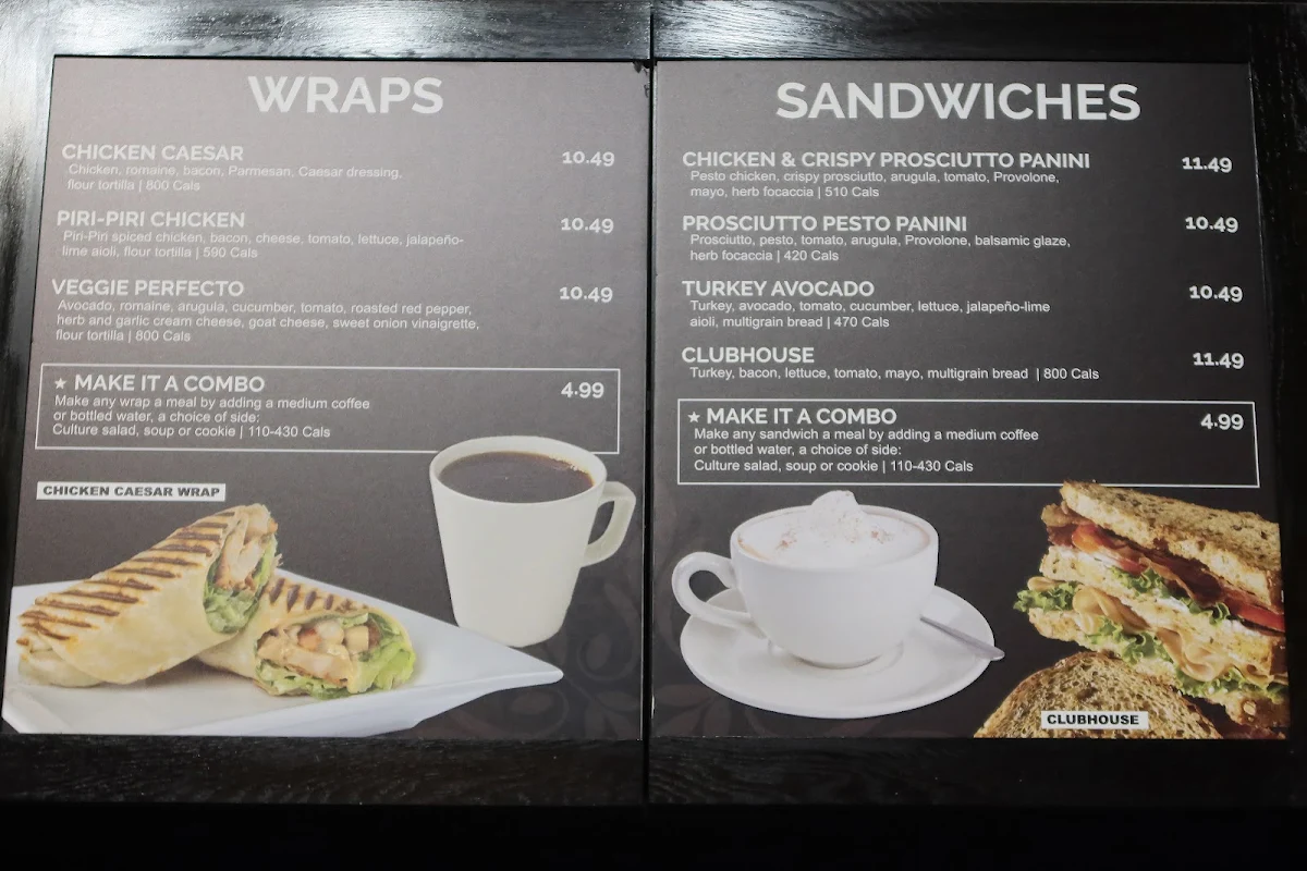 Menu, Coffee Culture Café & Eatery