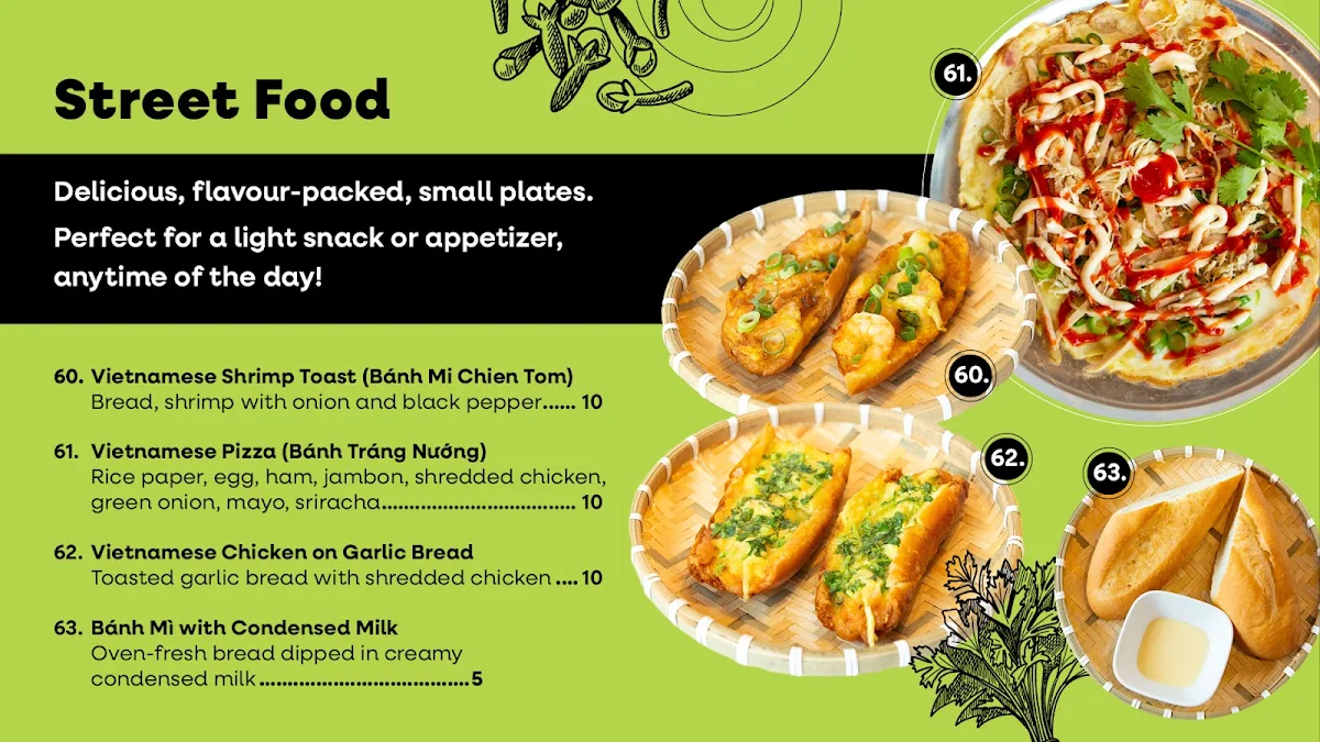 Menu, PhoEver Banh Mi Subs & Cafe