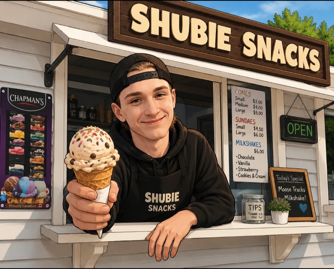 Menu, Shubie Snacks