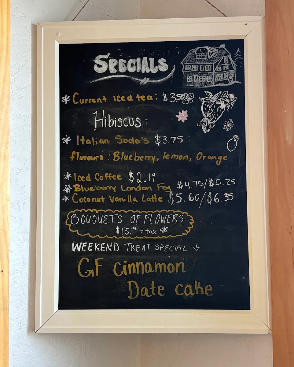 Menu, Lawrencetown Beach Cafe