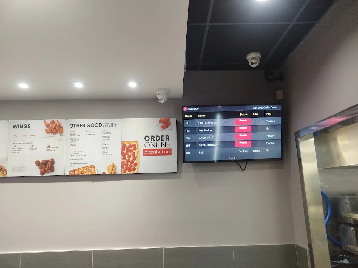 Menu, Pizza Hut