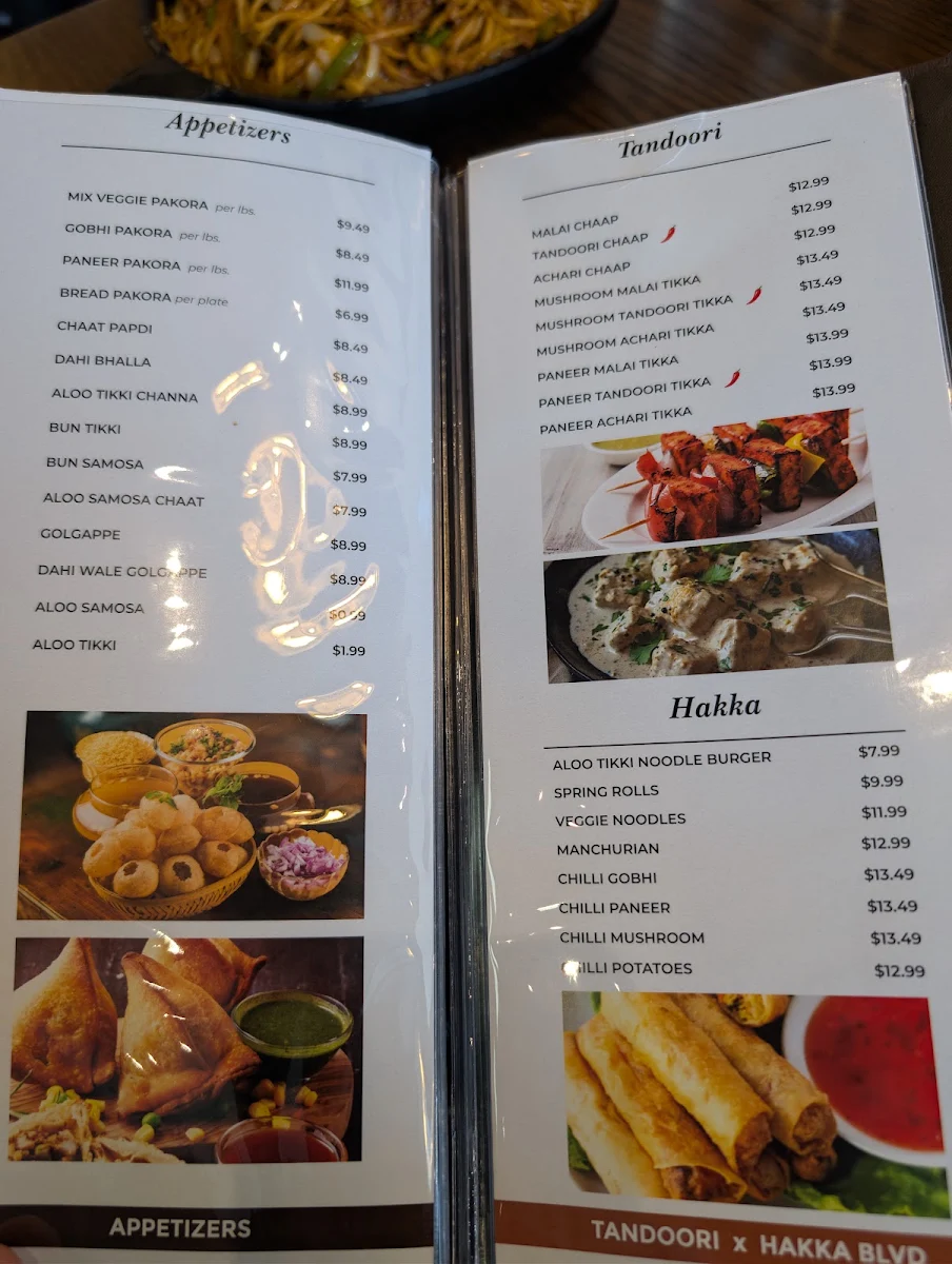 Menu, Ambarsari Kulcha Blvd